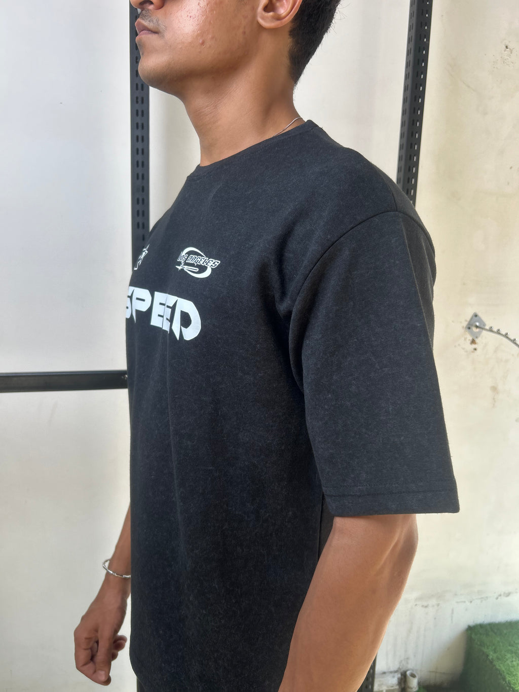 SPEED BLACK - ACID WASH TEE