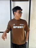 SPEED BROWN - ACID WASH TEE