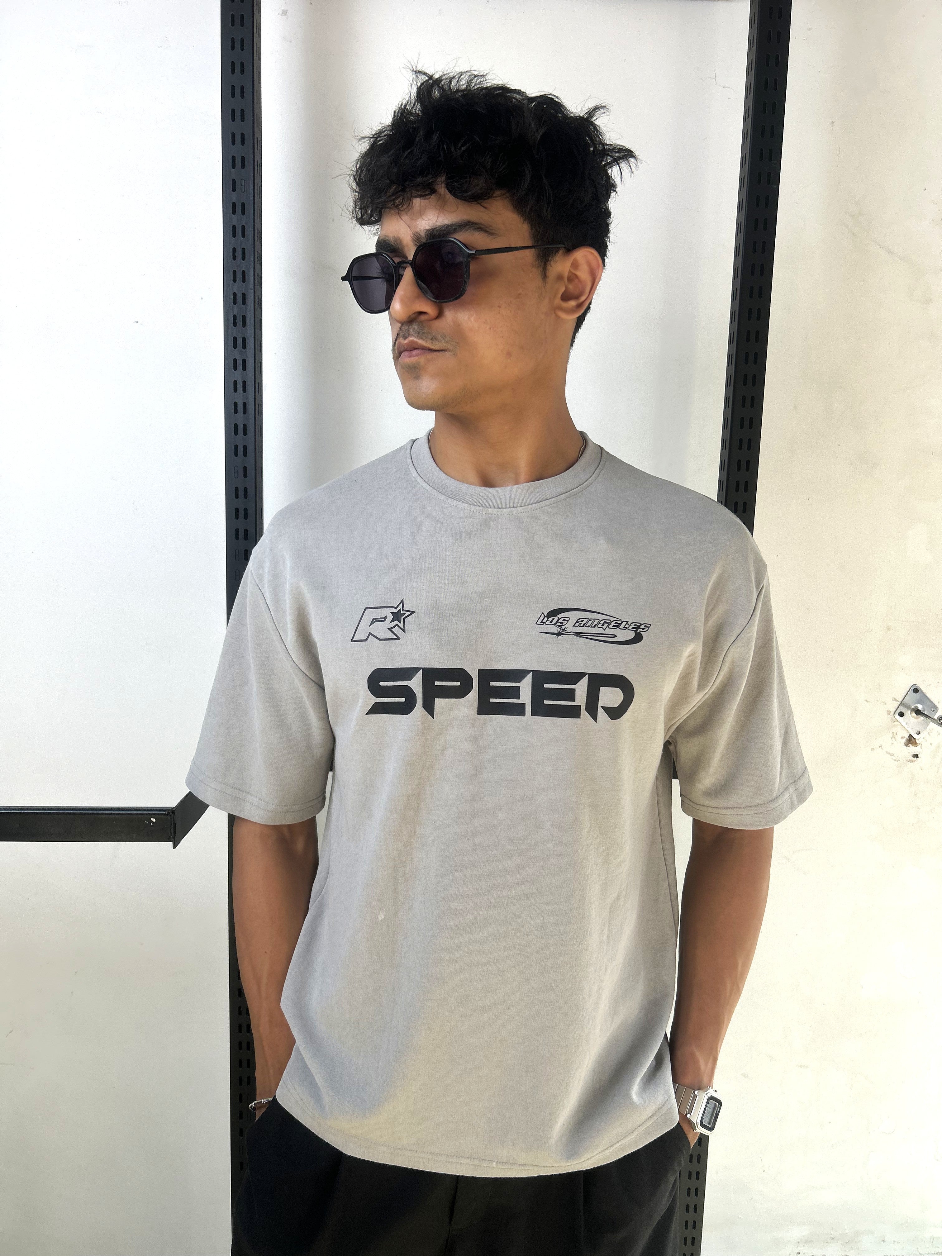 SPEED GREY - ACID WASH TEE