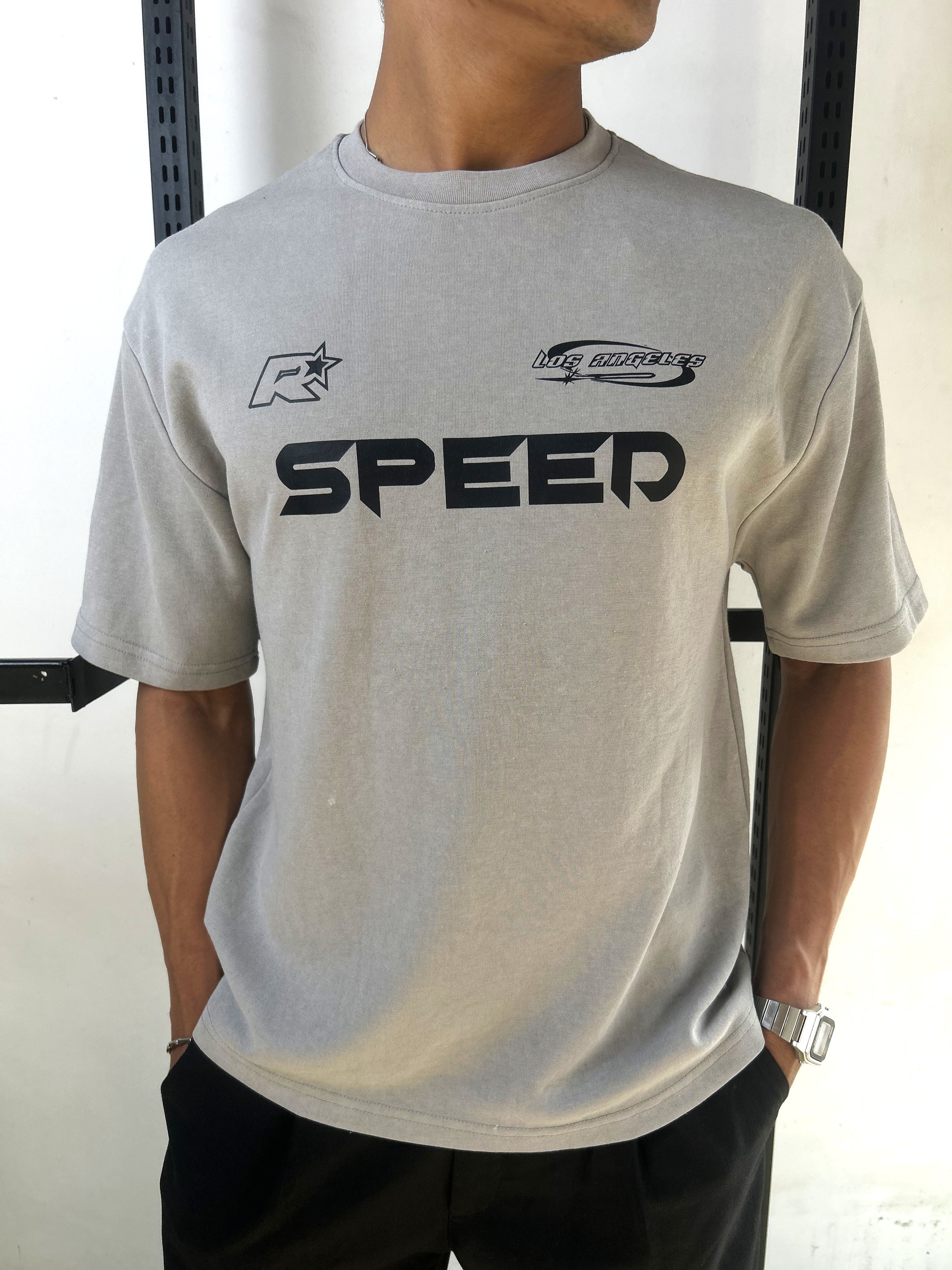 SPEED GREY - ACID WASH TEE