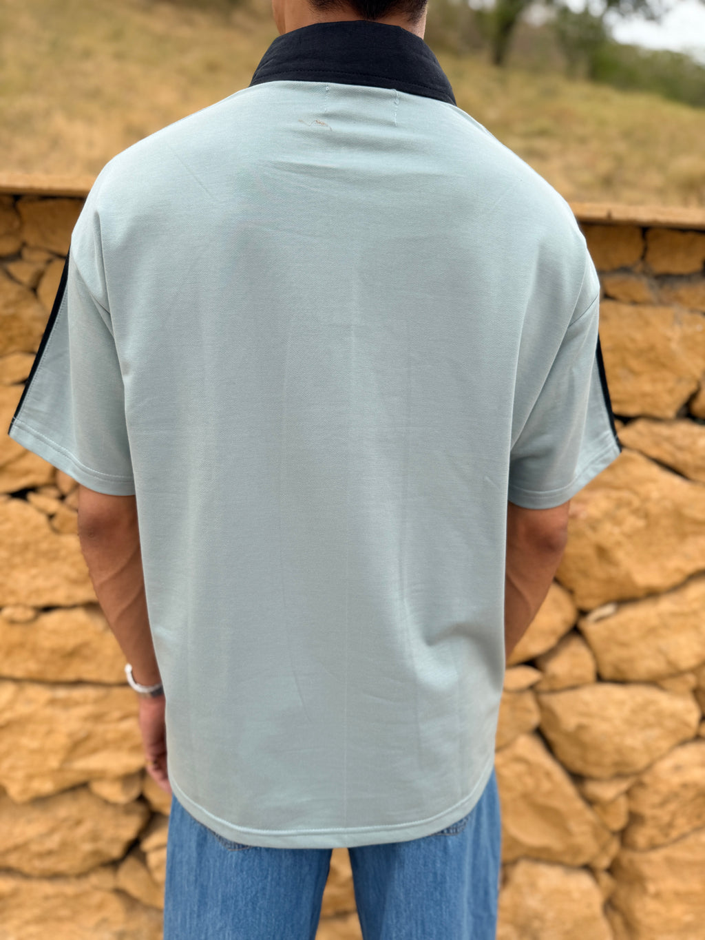 ICE BLUE SPOTIFY - OVERSIZED POLO