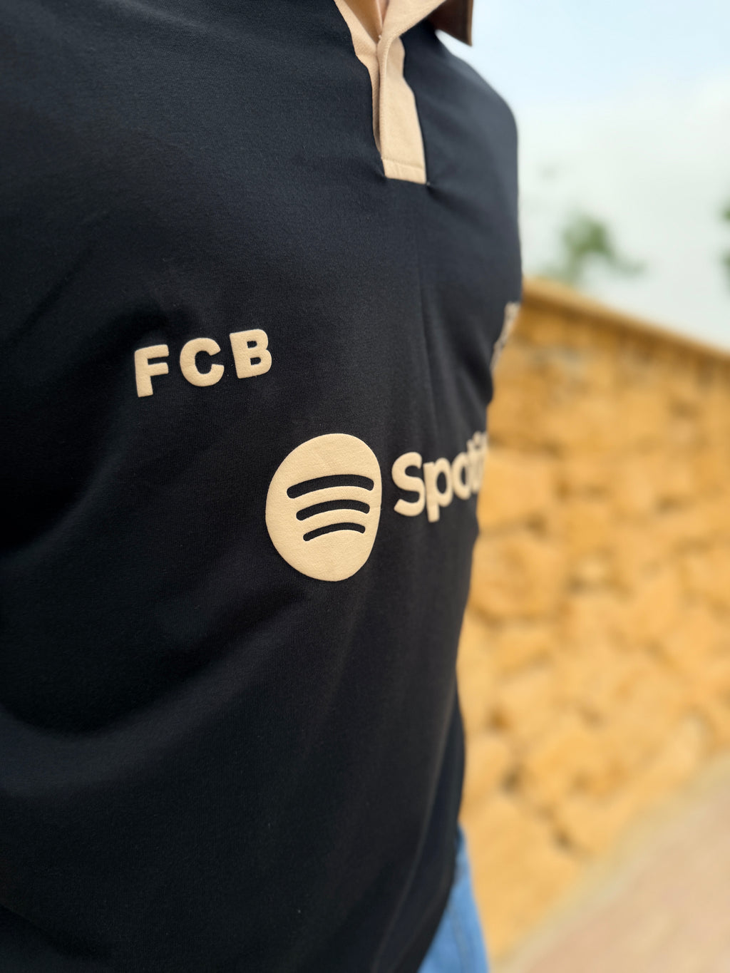 BLACK SPOTIFY - OVERSIZED POLO