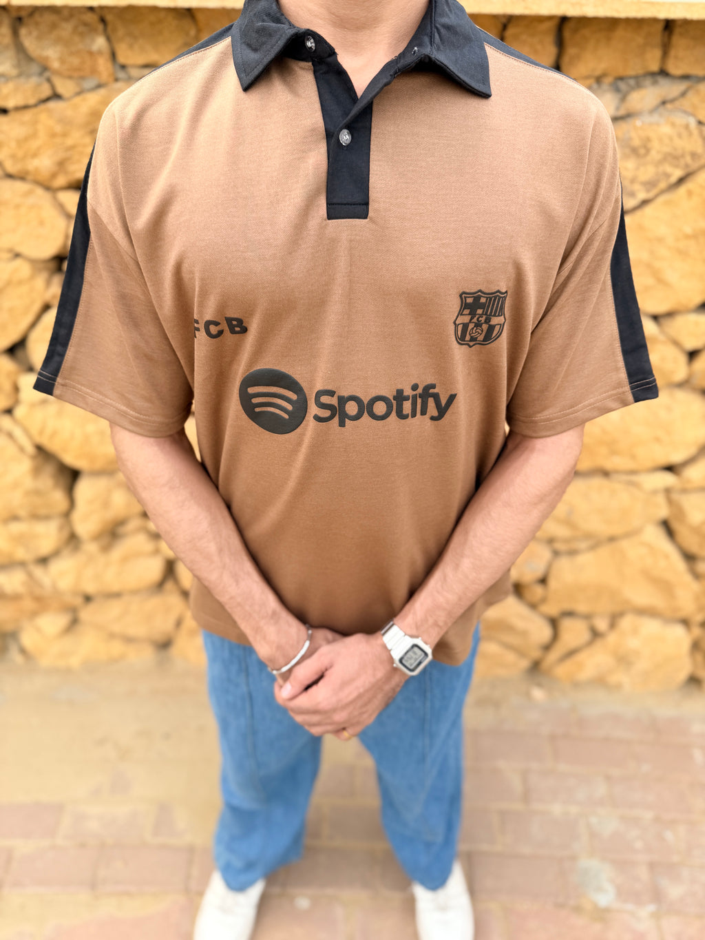 BROWN SPOTIFY - OVERSIZED POLO